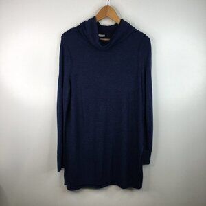 Adrienne Vittadini Blue Cowl Sweater Size L